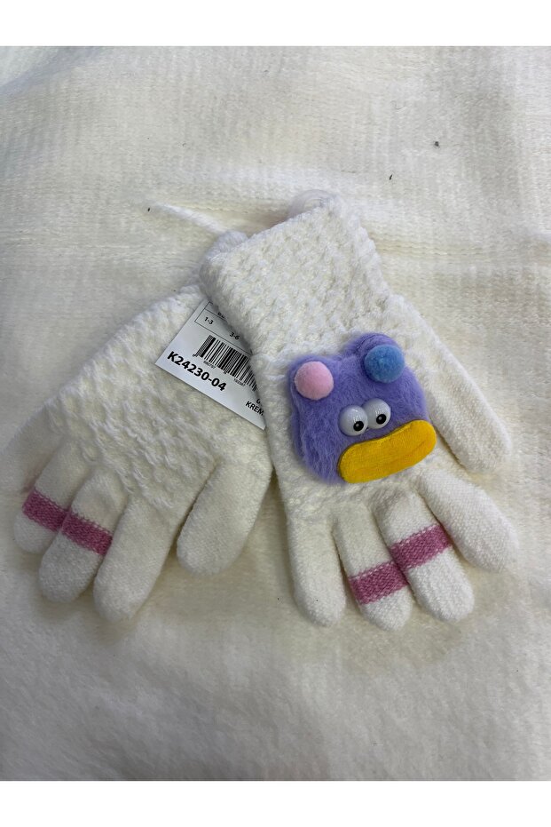 Kız çocuk yün eldiven - 1