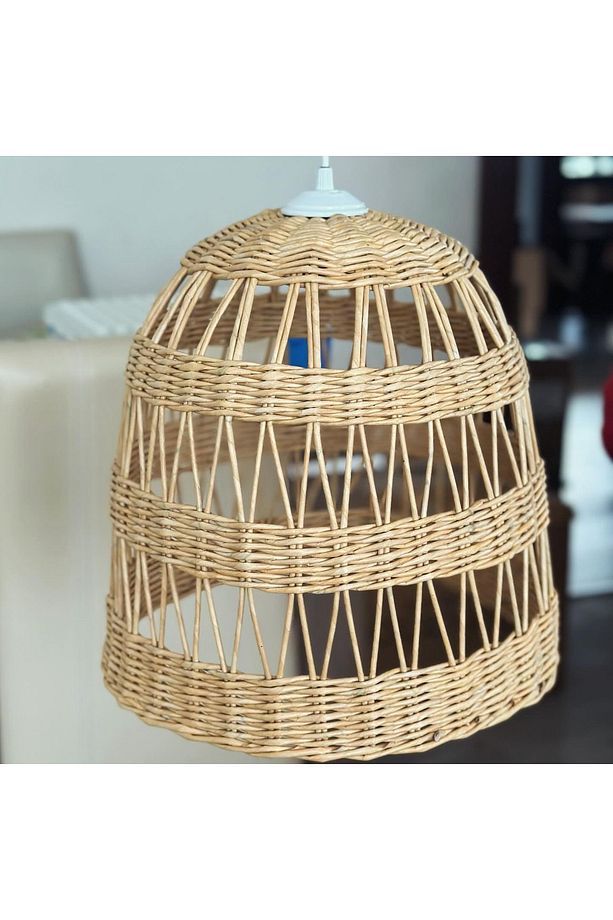 Hasır Bohem Sarkıt Avize Rattan Avize Bambu Hasır Avize Salon Mutfak Özel Üretim Avize(DUY DAHİL) - 1