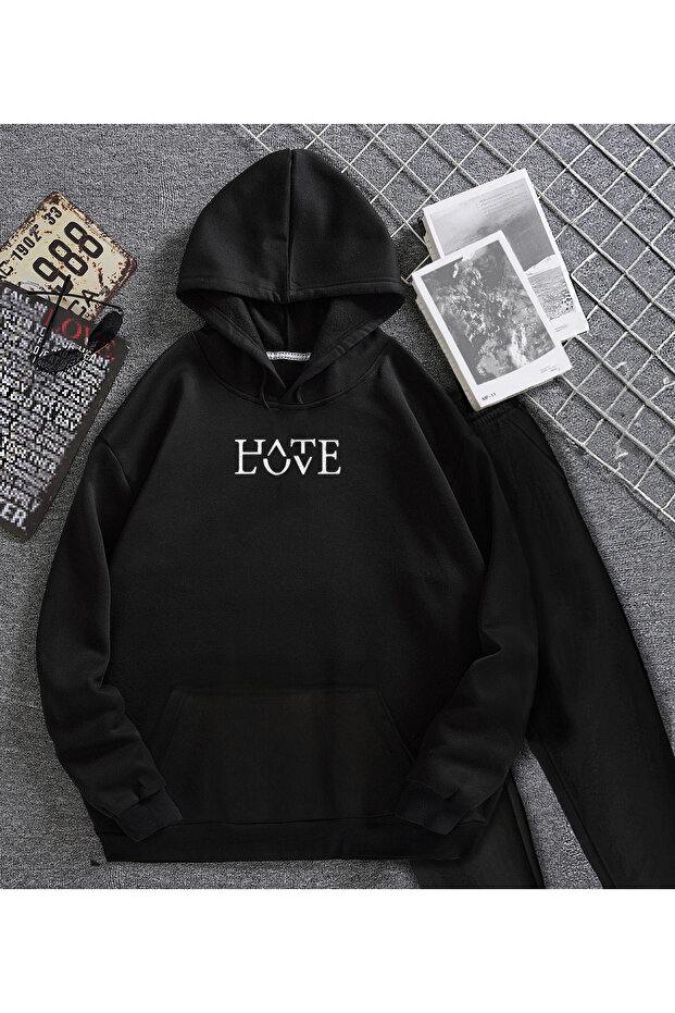 Σετ φόρμας HateLove Printed Black - 2