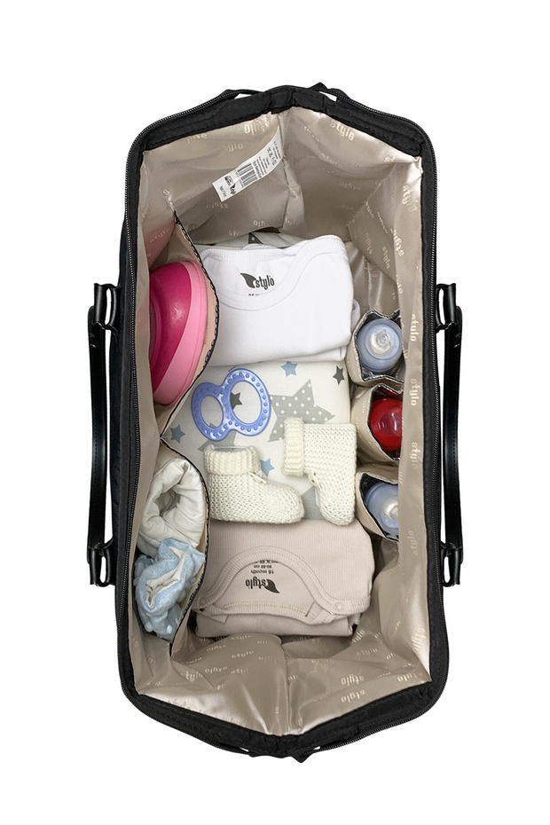 Kadın Manolya Anne Bebek Bakım Ve Kadın Kol Çantası Siyah - 9