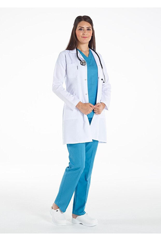 Sports Collar White Doctor's Coat