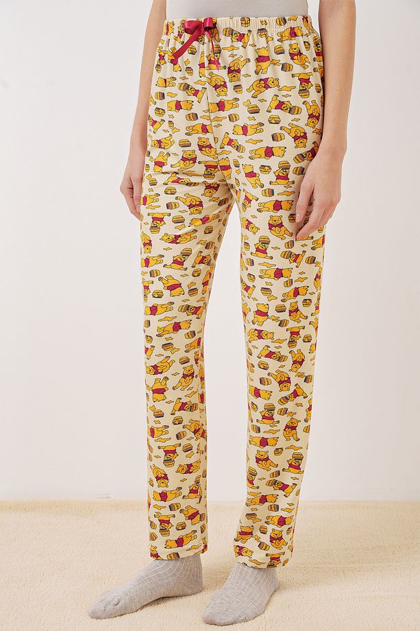 4323 Desenli Pijama Altı - M. Krem - 6