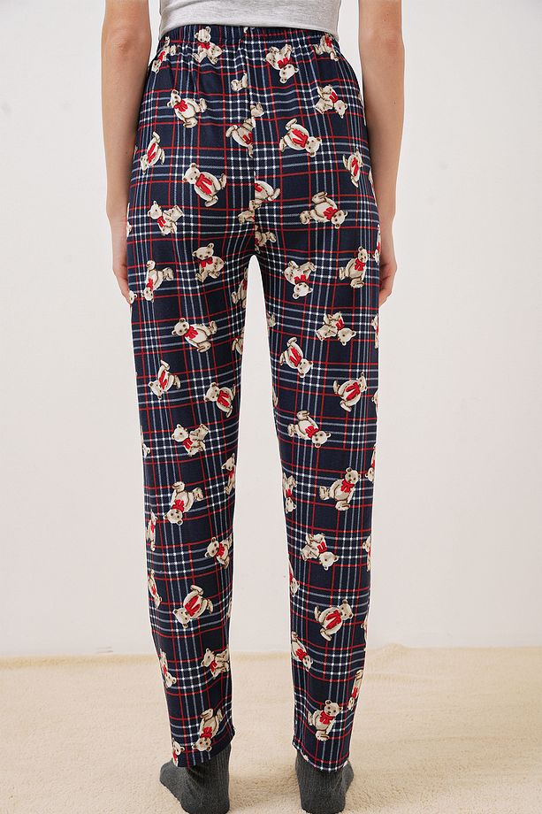 4323 Desenli Pijama Altı - Lacivert - 5