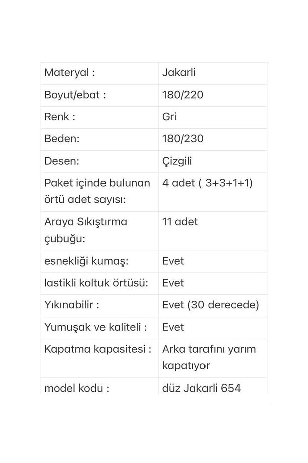 Jakarlı koltuk örtüsü 3 3 1 1 antrasit gri |koltuk örtüsü  | tam kaplama koltuk örtüsü - 6