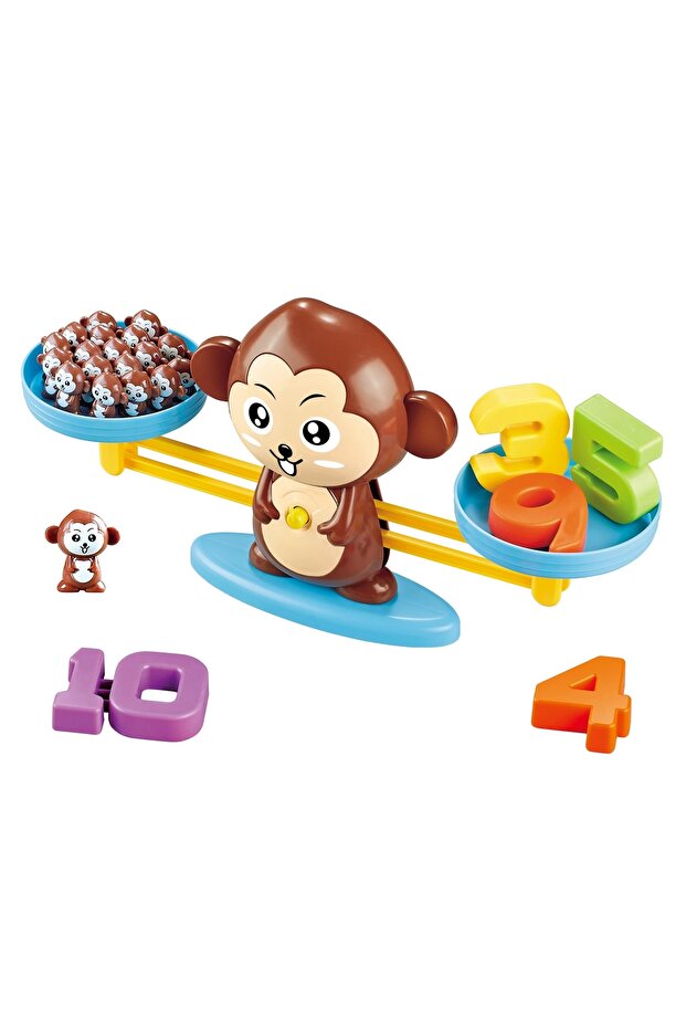 لعبة تعلم توازن القرد - مجموعة تعليمية للرياضيات مع بطاقة المعالجة - 8