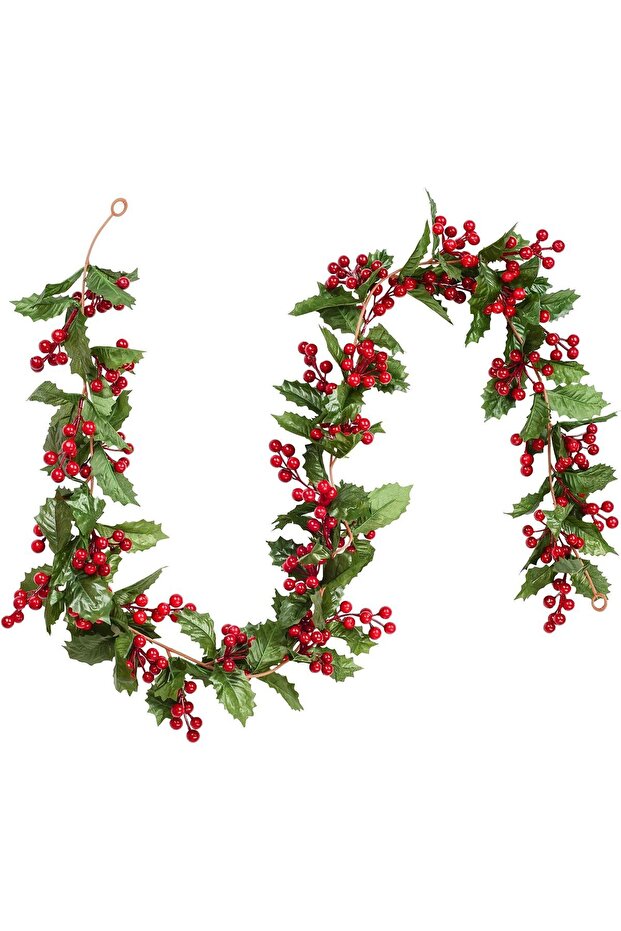 Genel Markalar 1 Adet Kokina Red Berry Yılbaşı Çelenk, Ev Şömine Parti Kış Noel Yılbaşı Süsü