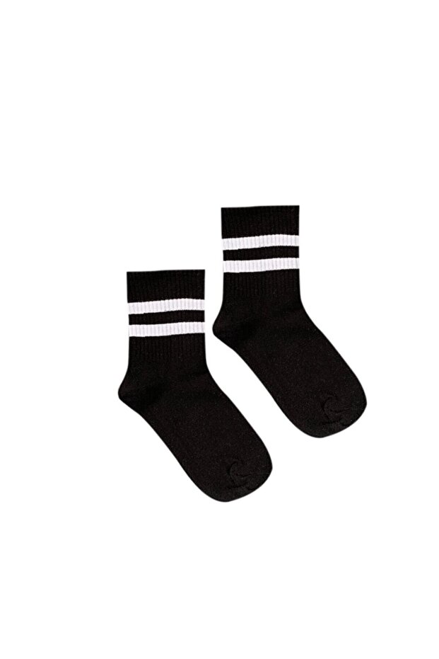 Black Striped Tennis Socks