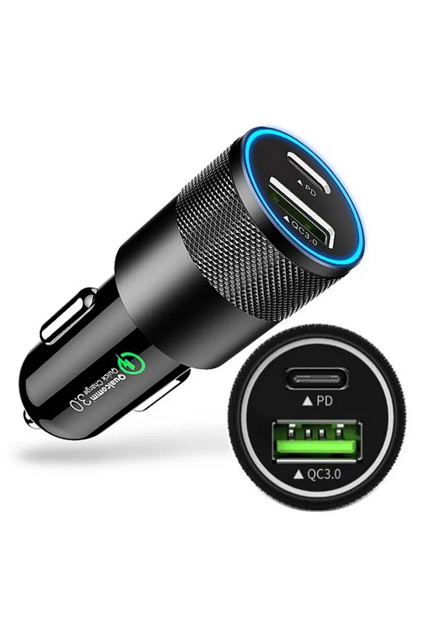 Iphone Uyumlu 40 W Type-c Ve Usb Girişli Araç Çakmaklık Hızlı Şarj Aleti - 4