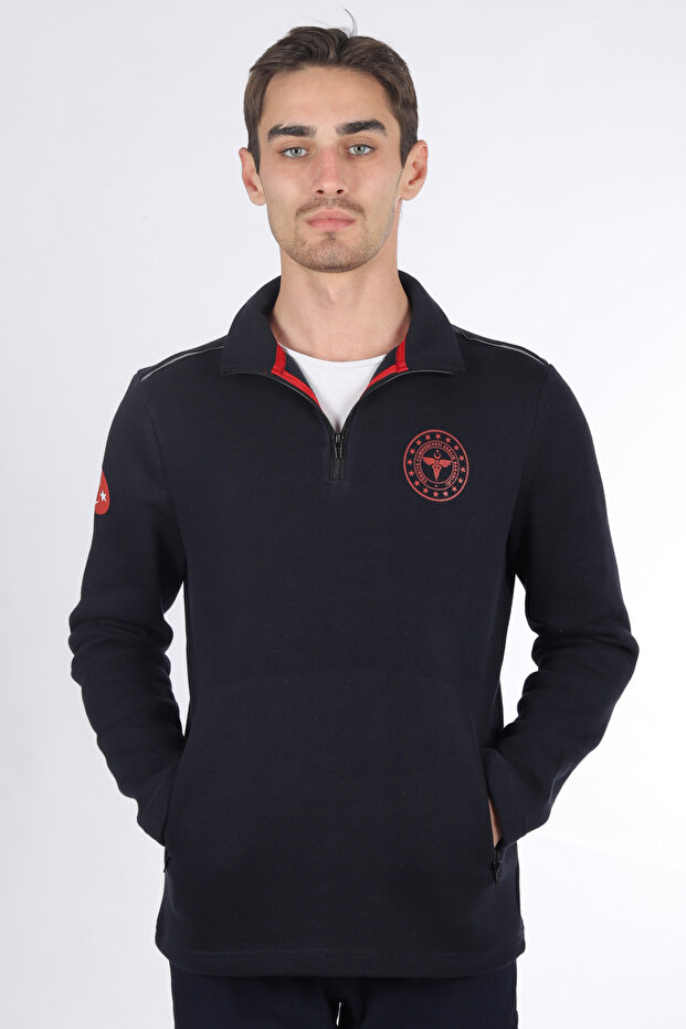 112 Emergency Health Winter Half Zipper Turtleneck Sweatshirt Unisex