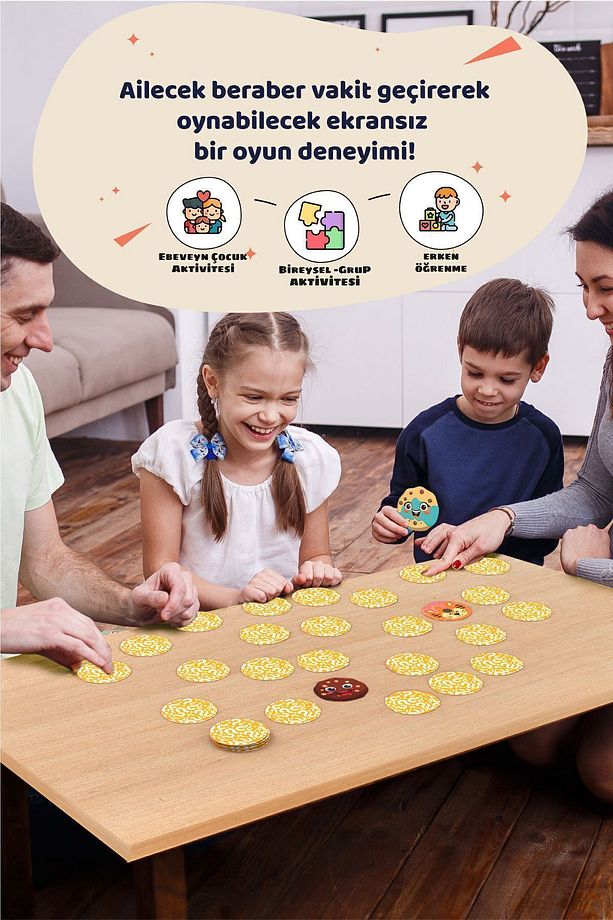 Minik Şefin Eşleştirme Kartları Donut Ve Kurabiye Beceri Zeka Geliştirme Oyunu Kartları Memory Game - 7