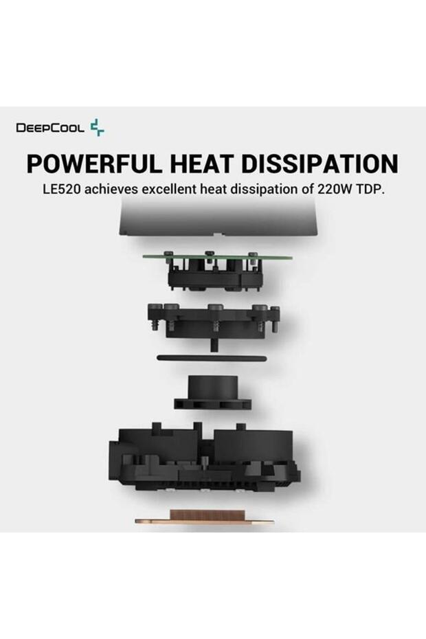 Deepcool 240mm Le520 Argb Am5-1700P Liquid Cooled Cpu Fan - 3