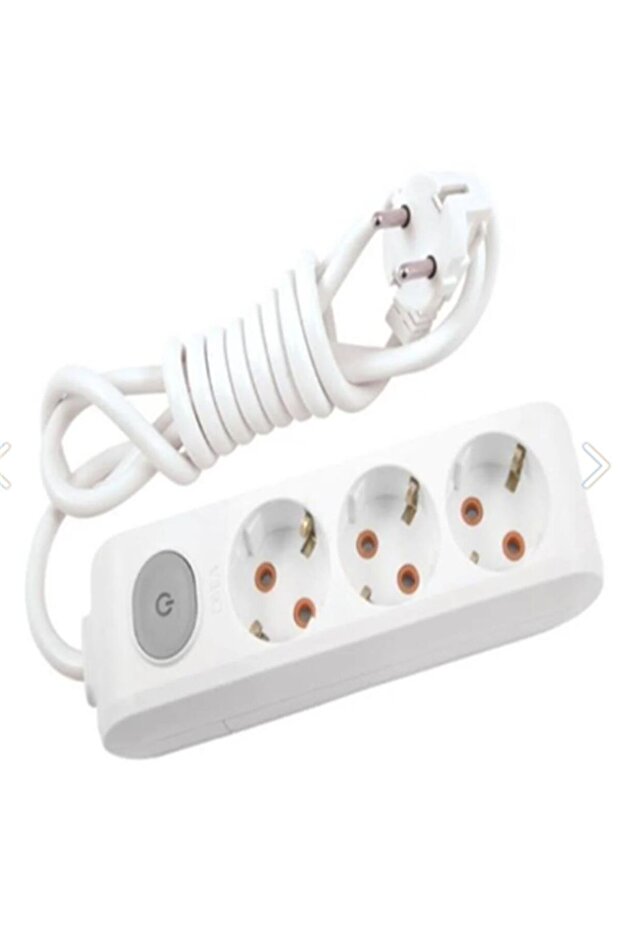Viko Multi-Let 3-Plus Grounded Group Socket with Switch - 1