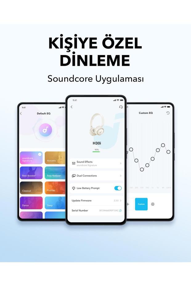 Soundcore H30i Mikrofonlu Kablosuz Kulaküstü Kulaklık - 70 Saat Oynatma Süresi - Kırmızı - A3012 - 7