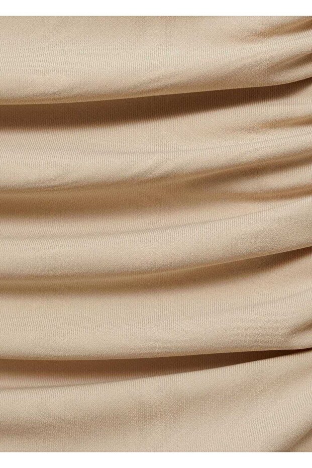 Asimetrik Pilili Elbise - 5