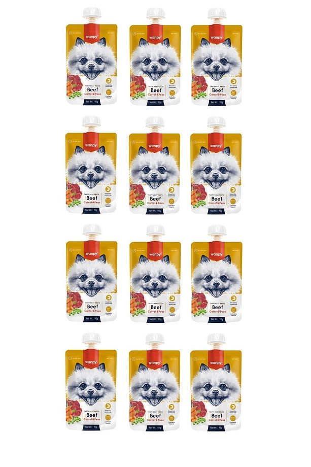 Taze Sığır Etli & Havuçlu Köpek Et Ezmesi 90 Gr. X 12 Adet - 1