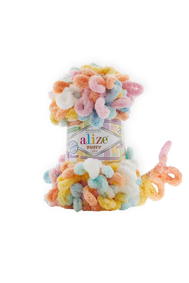 Puffy Color 6521 El Örgü Ipliği 5'li Paket 100 Gr 9 Mt Parmak Örgü Ipi - 1