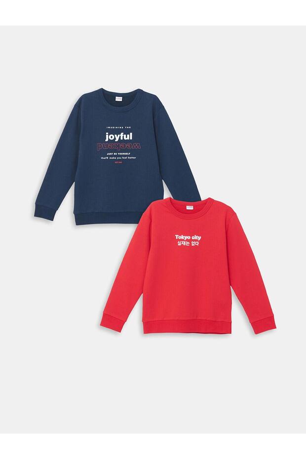 Lcw Kids Crew Neck Boy's Sweatshirt 2 Pcs