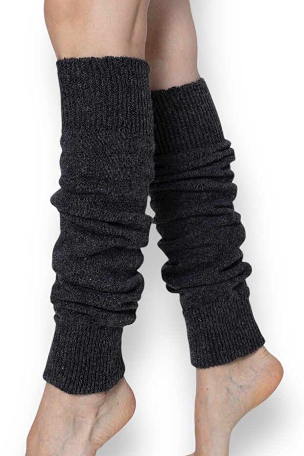Natural Wool Leggings Women's Long over the Knee Socks Winter Footless Boot Stocking
