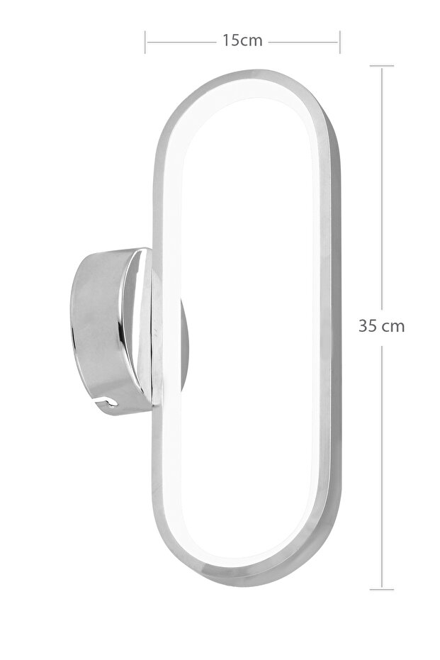 Ap 01 Model Krom 3 Renkli Koridor Ve Mutfak Için Ideal Aplik Alüminyum Avize, 35x15 - 6