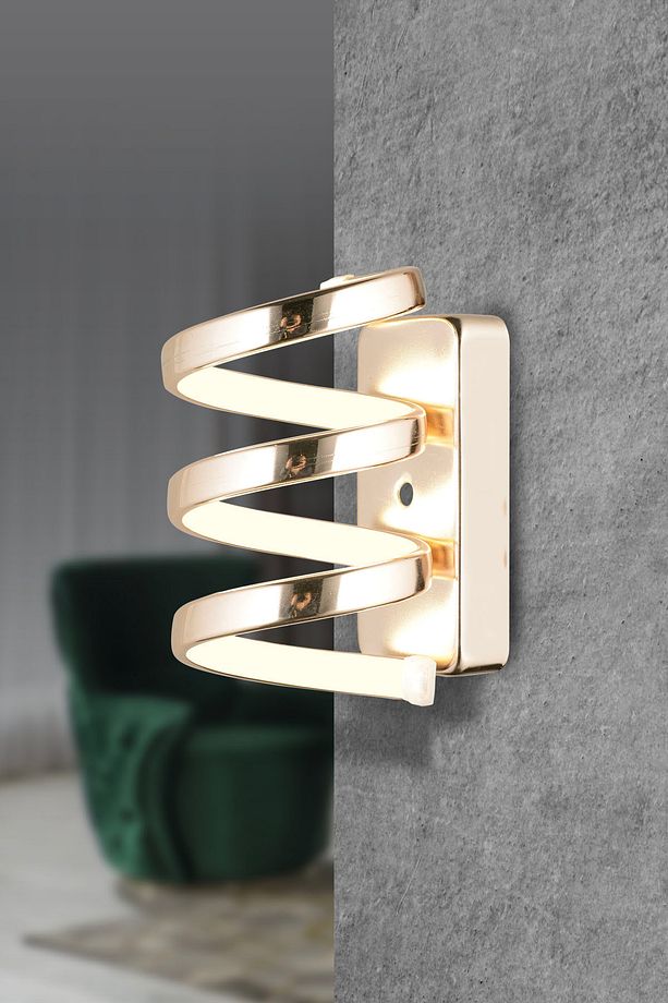 AP 010 Model Gold 3 Renkli Koridor ve Mutfak İçin İdeal Aplik Alüminyum Avize, 20x20 - 2