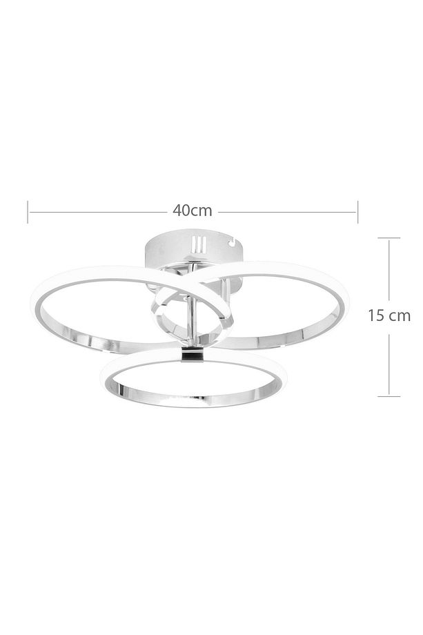Pl 07 3 Model Krom 3 Renkli Salon Ve Oturma Odası Için Ideal Alüminyum Avize, 40x15 - 5
