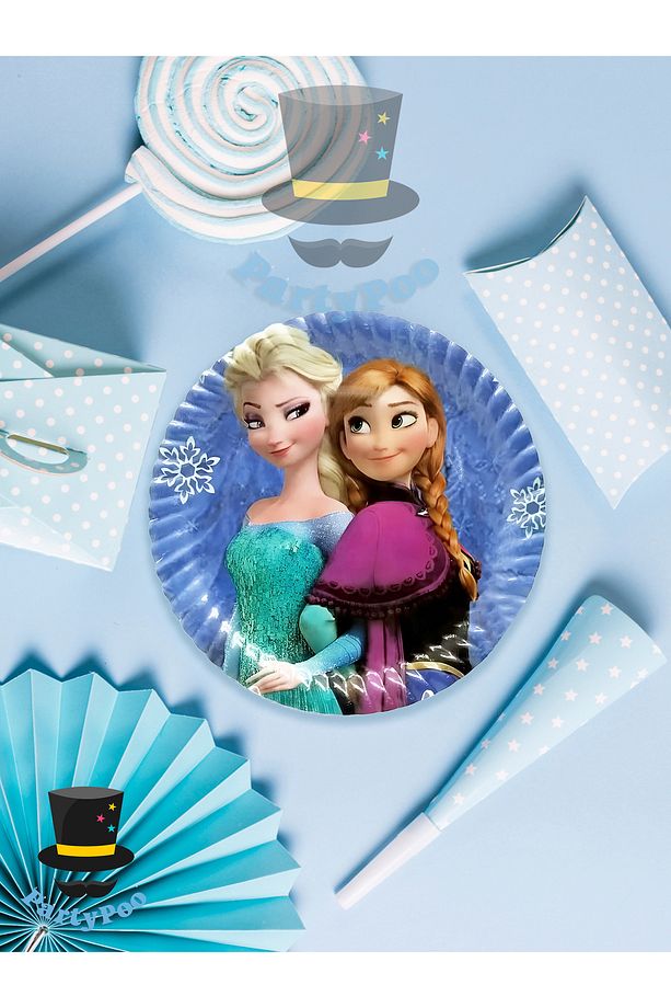 Frozen Elsa 8'li Tabak Bardak Seti Karlar Ülkesi Elsa Kız Çocuk Konsept - 2