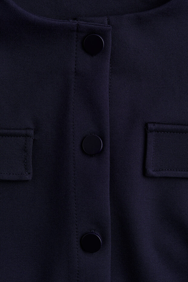 Cep Detaylı Jarse Hırka - 6