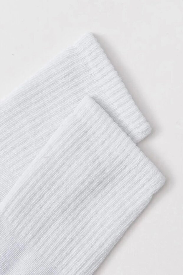 Uniszex fehér főiskolai zokni 6 csomag (pamut) - 2