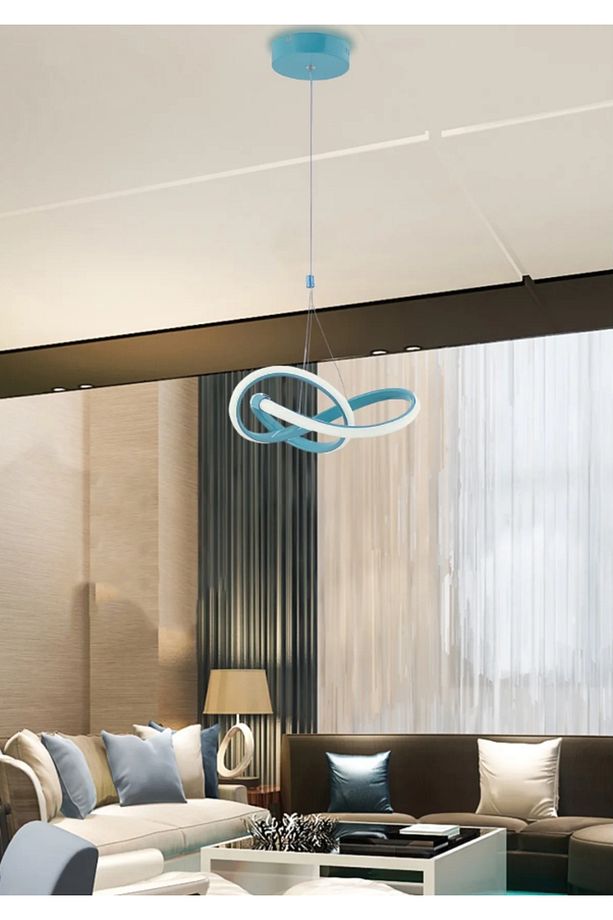 Sonsuzluk Model Tekli Sarkıt Led Beyaz Işık Ultra Power Led Avize Salon Mutfak Oda Hol Ledli Avize - 2