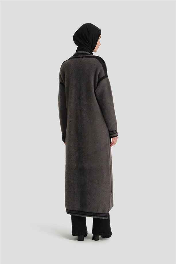Peluş Hırka 24kd2801 Antrasit - 5