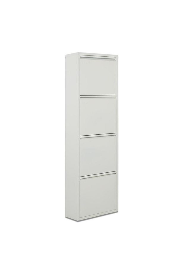 4 Raflı Metal Ayakkabılık | Beyaz | Kapı Önü Ayakkabılık | Rehome - 5