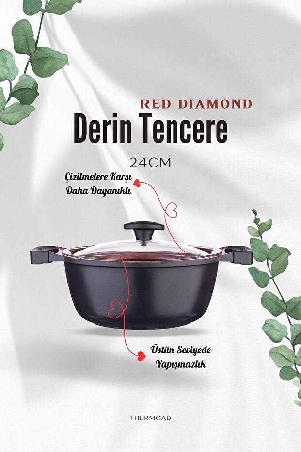 | Tencere Seti | Graneu Serisi | 7 Parça | Red Diamond - 3