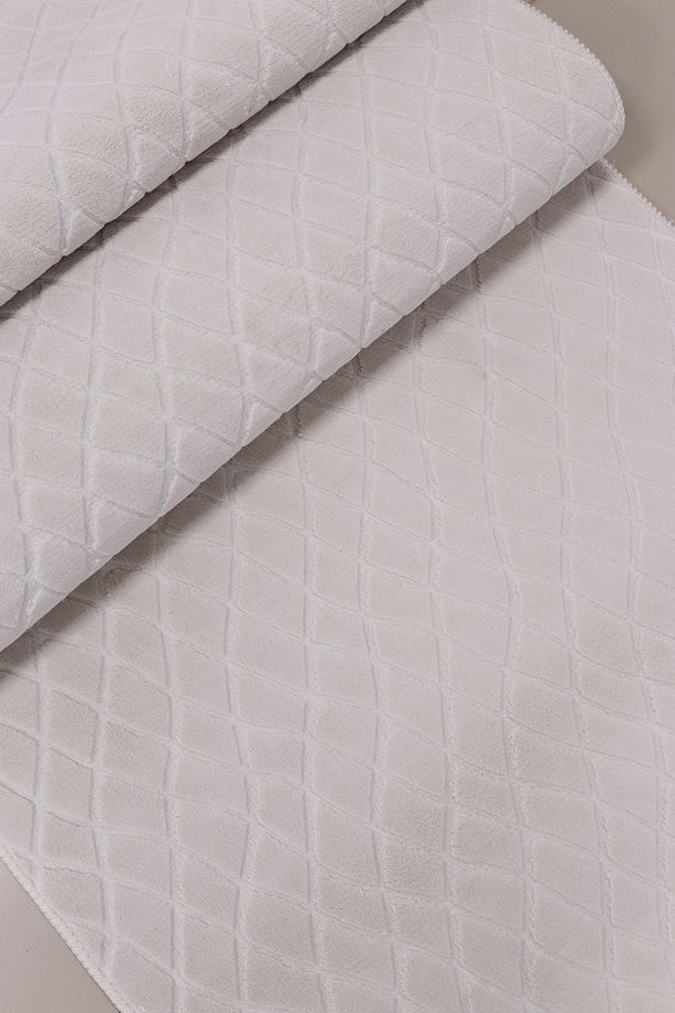 SARAR Ihlara Kaymaz Tabanlı Kesme Kabartmalı Salon Koridor Mutfak Hali açık bej - 2