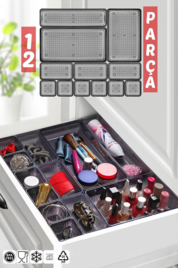 12 Piece Drawer, Organizer, Organizer Set