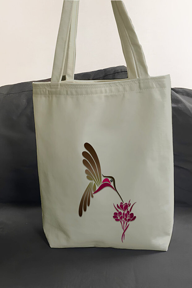 Printed Daily Beach Shopping Tote Cloth Bag with Quality Fabric Inner Pocket