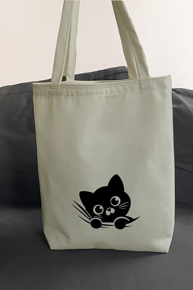 Printed Daily Beach Shopping Tote Cloth Bag with Quality Fabric Inner Pocket