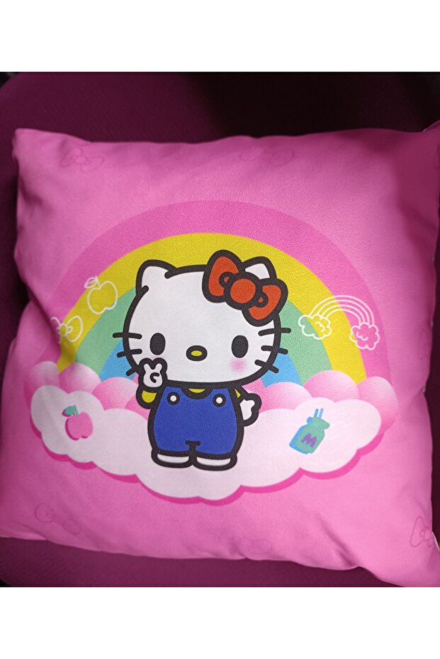 وسادة مربعة صغيرة مع طباعة Hello Kitty - 1
