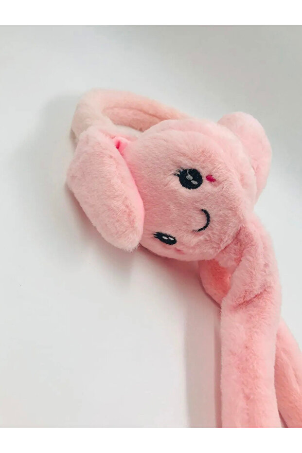 سماعة أذن على شكل أرنب متحرك من القطيفة - 3