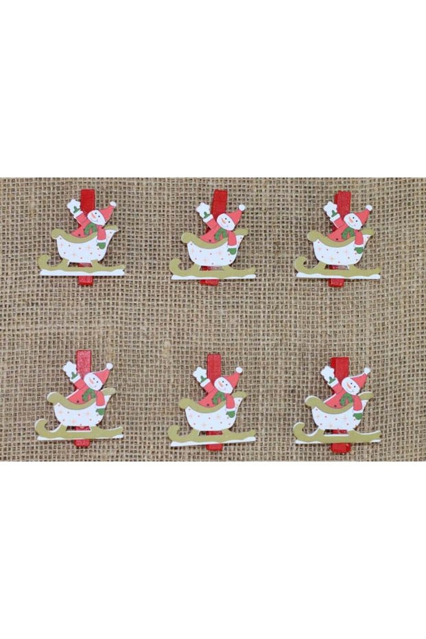 Orc-Mnd-Nl/01 Sleigh Snowman 6Pcs