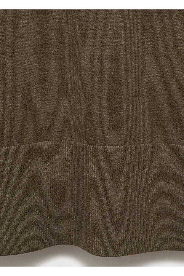 Perkins yakalı triko elbise - 6