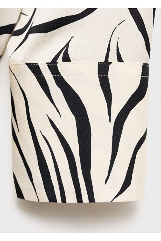 Desenli saten gömlek - 7