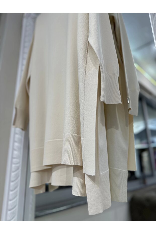İNVEE 6367 Vanilya Triko Tunik - 6