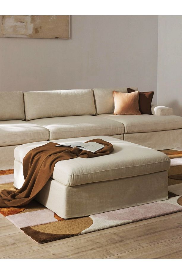 Mode Siesta Pro Kuş Tüyü Köşe Koltuk 4 Modül 05 Numara Bej Keten Kumaş Işbir Sünger(DAİRENİZE TESLİM - 3