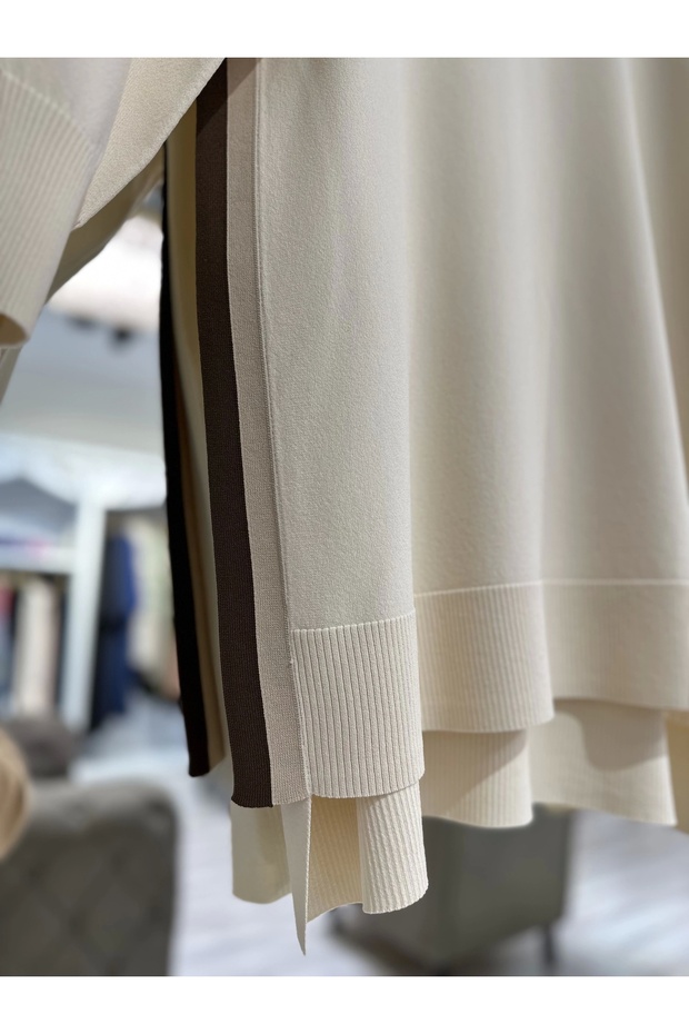 İNVEE 6367 Vanilya Triko Tunik - 5