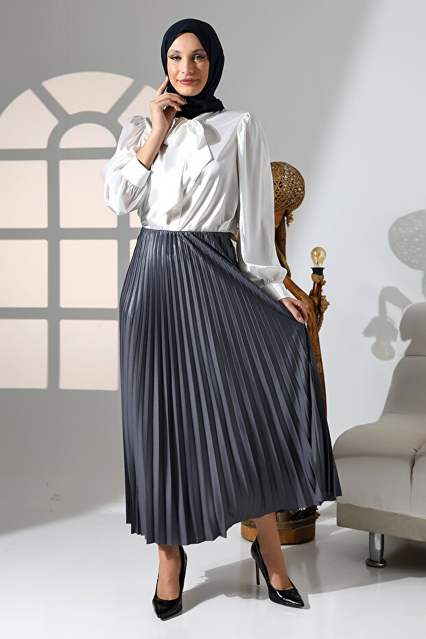 Piliseli Etek [GRİ] - 5