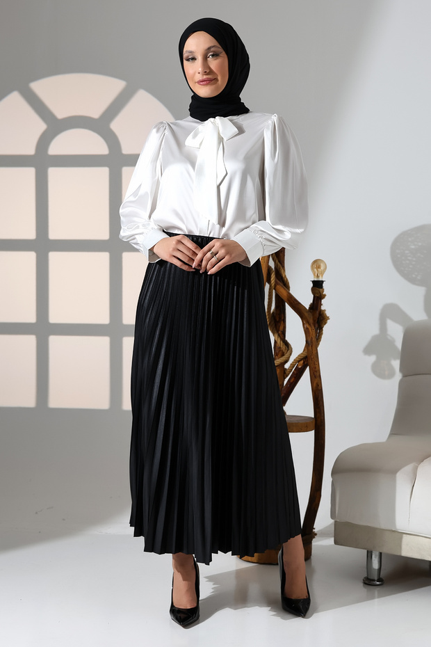 Piliseli Etek [SİYAH] - 6