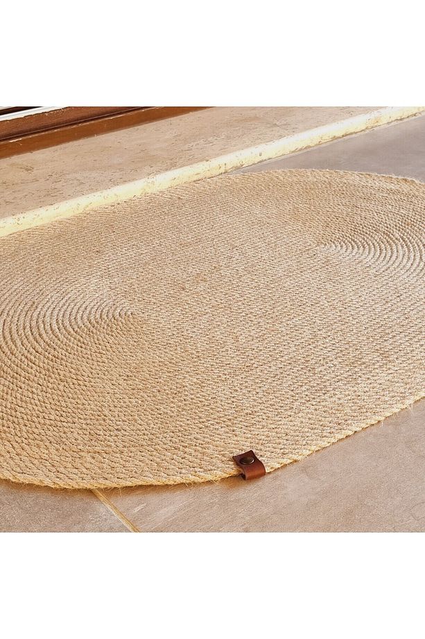 Jüt Paspas, Jüt Kapı Önü Paspası, Hasır Jüt Paspas, İskandinav Tarzı Paspas, Halı, Boho Paspas - 2