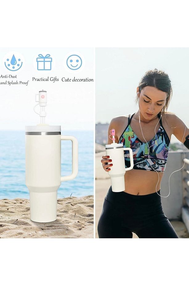 4 Adet Stnly Quencher Için Pipet Kapağı Toz Için Kapak Şekilli Pipet Başlığı - 6
