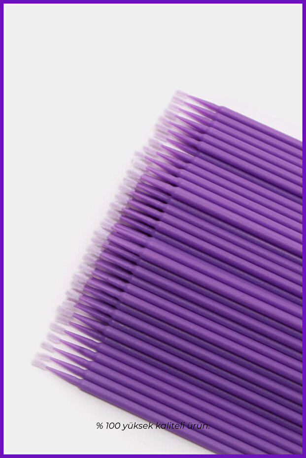 Micro Brush 100 Lü Paket - Ipek Kirpik - Kalıcı Makyaj - Kirpik Lifting Çubuğu - 7
