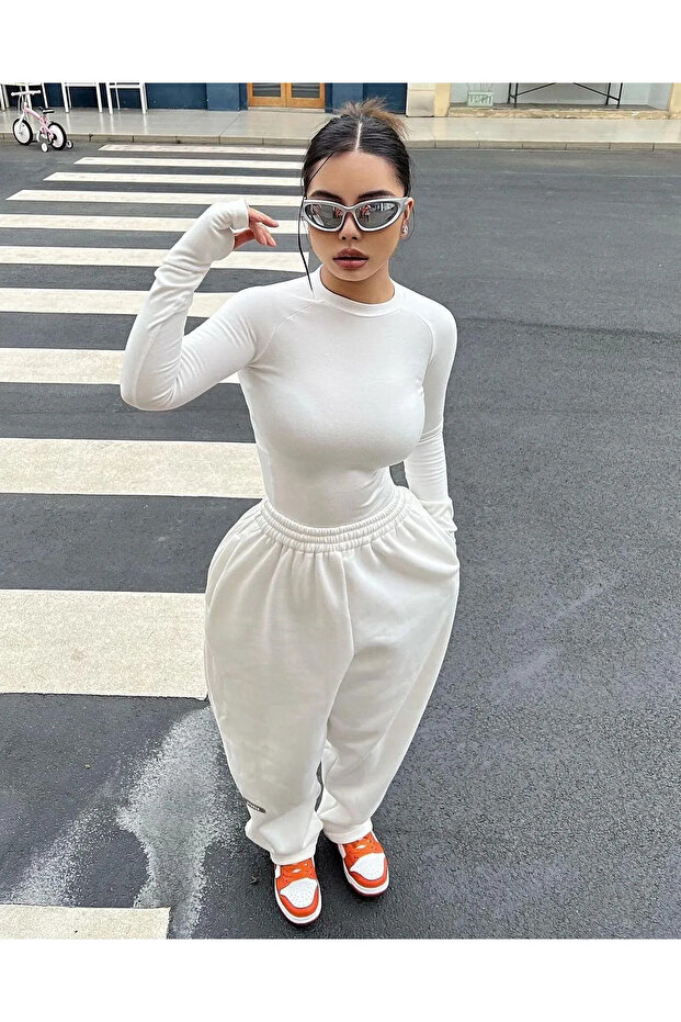 Y2K Gri Basic Bodysuit - 1